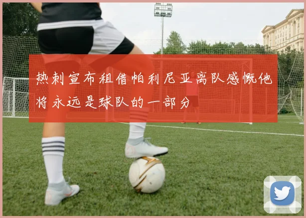 热刺宣布租借帕利尼亚离队感慨他将永远是球队的一部分